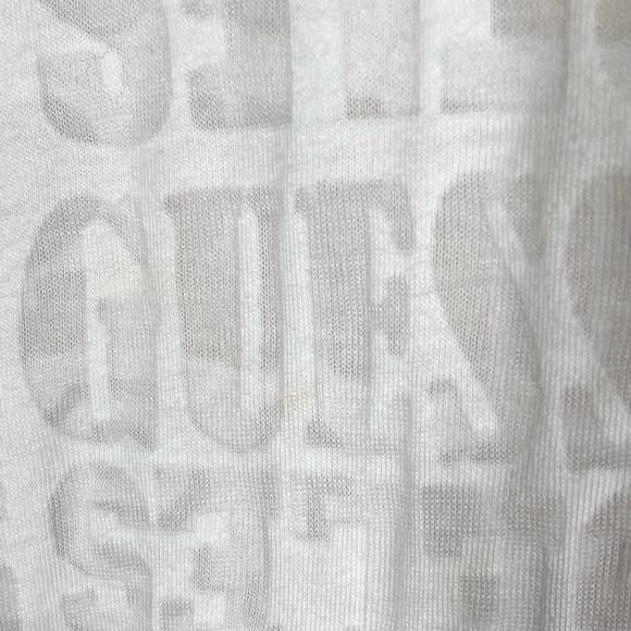 Guess Los Angeles 1981 Logo Sheer V Neck T Shirt White Womens Size Medium - Picture 10 of 10